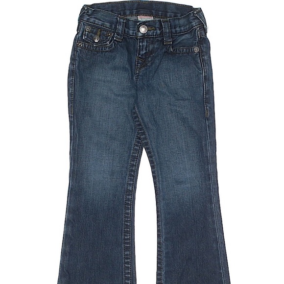 True Religion flap pockets girls blue jeans size 5 - Picture 2 of 8
